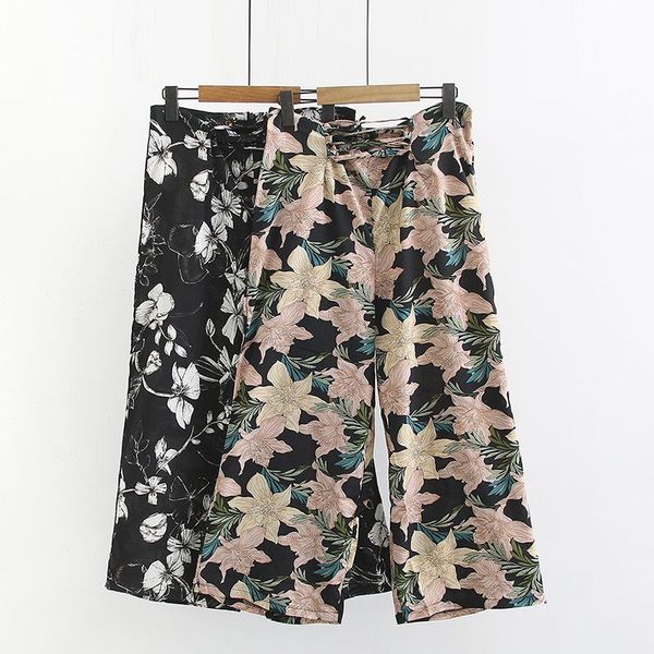 women's pants & capris 2021 plus size casual wide leg summer women clothing fashion loose high-waisted printed chiffon trousers f3-1117, Black;white
women's pants & capris 2021 plus size casual wide leg summer women clothing fashion loose high-waisted printed chiffon trousers f3-1117, Black;white