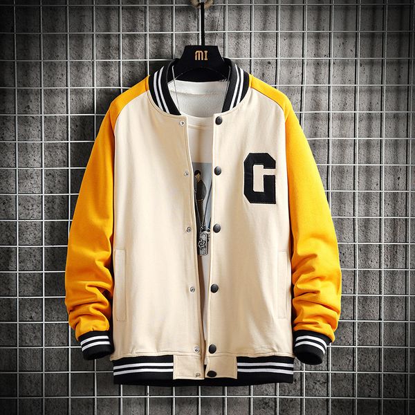 et et young man 2021 autumn trendy stand collar loose fashion baseball suit embroidered color blocking casual men's wear, Black;brown
et et young man 2021 autumn trendy stand collar loose fashion baseball suit embroidered color blocking casual men's wear, Black;brown