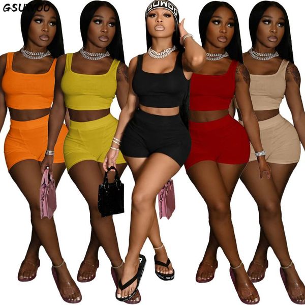 women's tracksuits gsuwoo women solid color summer sport casual sets tank crop and shorts tracksuit fitness vest outfits clothing s-xxl, Gray
women's tracksuits gsuwoo women solid color summer sport casual sets tank crop and shorts tracksuit fitness vest outfits clothing s-xxl, Gray
