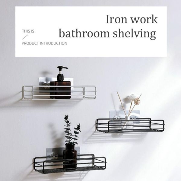 hooks & rails wall mounted bathroom shelf shampoo soap organizer iron punch shower cosmetic storage rack for kitchen toilet
hooks & rails wall mounted bathroom shelf shampoo soap organizer iron punch shower cosmetic storage rack for kitchen toilet