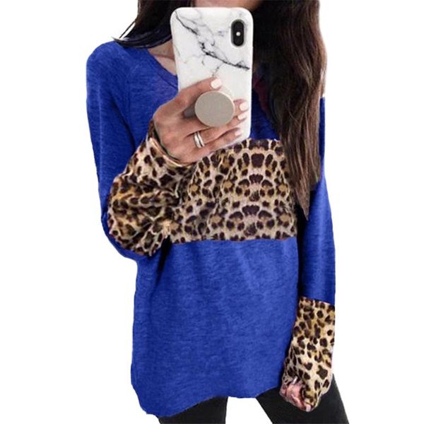 women's t-shirt #w women tshirts leopard printed patchwork round collar casual clothing loose long sleeve shirt femme#2, White
women's t-shirt #w women tshirts leopard printed patchwork round collar casual clothing loose long sleeve shirt femme#2, White