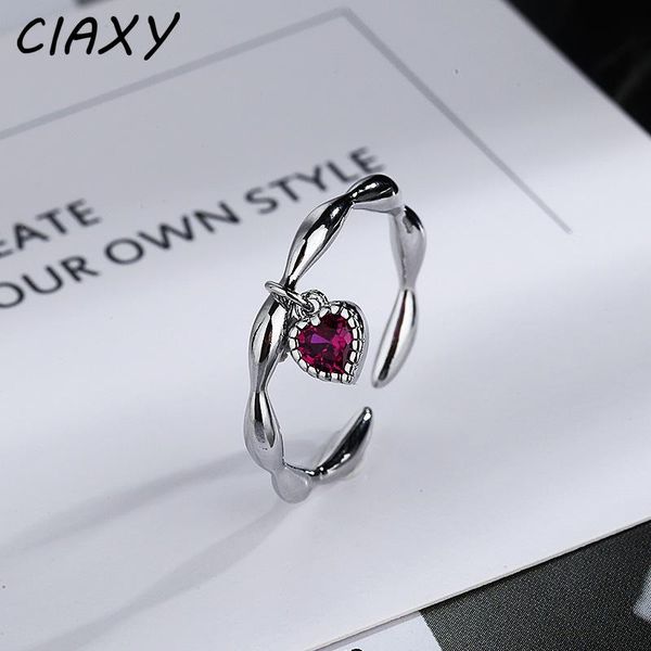 cluster rings ciaxy 925 sterling silver opening wave for women french style small pendant rose red zircon heart ring fashion jewelry, Golden;silver
cluster rings ciaxy 925 sterling silver opening wave for women french style small pendant rose red zircon heart ring fashion jewelry, Golden;silver