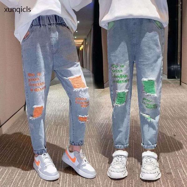 spring autumn baby girl jeans kids ripped children trousers teenager outwear denim pant clothing, Blue
spring autumn baby girl jeans kids ripped children trousers teenager outwear denim pant clothing, Blue