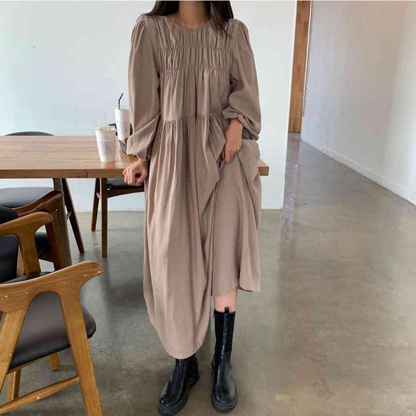 dress autumn winter woman plus size long vintage full sleeve o-neck loose solid color casual ladies es elegant 04yc 66j3, Black;gray
dress autumn winter woman plus size long vintage full sleeve o-neck loose solid color casual ladies es elegant 04yc 66j3, Black;gray