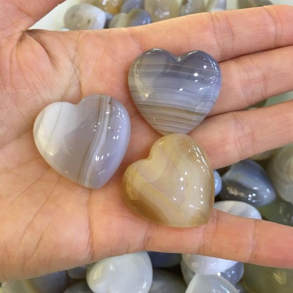 3pcs natural agate heart shape massage quartz crystal mineral reiki healing 30mm decorative objects & figurines
3pcs natural agate heart shape massage quartz crystal mineral reiki healing 30mm decorative objects & figurines