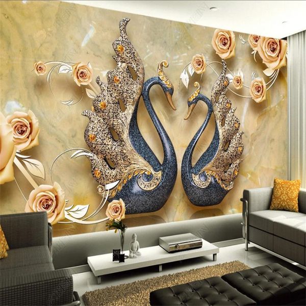 3d murals wallpaper for living room 3d three-dimensional flower swan modern minimalist tv background wall
3d murals wallpaper for living room 3d three-dimensional flower swan modern minimalist tv background wall