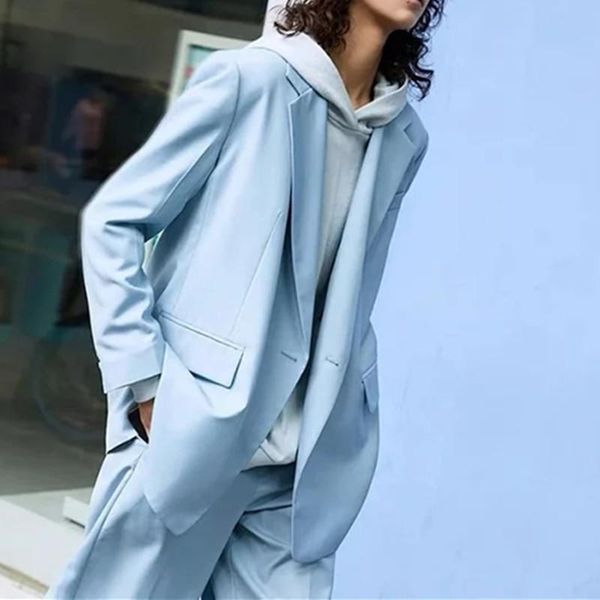 women's suits & blazers solid color blazer single button simple long sleeve early autumn office lady suit coat, White;black
women's suits & blazers solid color blazer single button simple long sleeve early autumn office lady suit coat, White;black