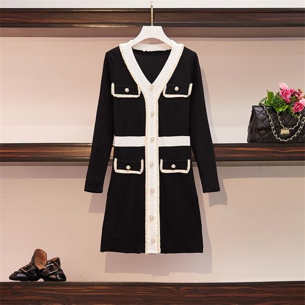 women knitted winter sweet cute party dress long sleeve single-breasted wrap black white mini dresses clothes 210428
women knitted winter sweet cute party dress long sleeve single-breasted wrap black white mini dresses clothes 210428