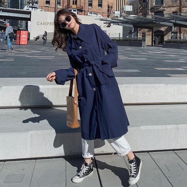 women's trench coats spring and autumn collar casual windcoat coat wear women black korean, Tan;black
women's trench coats spring and autumn collar casual windcoat coat wear women black korean, Tan;black