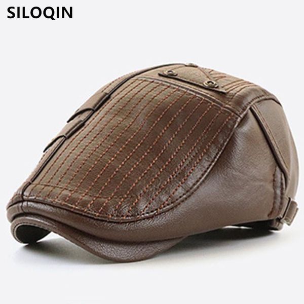berets siloqin snapback cap pu imitation leather hat men's warm beret male bone dad's adjustable size novelty casual sports, Blue;gray
berets siloqin snapback cap pu imitation leather hat men's warm beret male bone dad's adjustable size novelty casual sports, Blue;gray