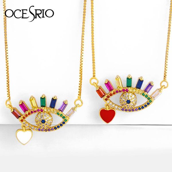 pendant necklaces ocesrio rainbow women with crystal turkish evil eye chains greek heart cubic zirconia gold jewelry nke-p86, Silver
pendant necklaces ocesrio rainbow women with crystal turkish evil eye chains greek heart cubic zirconia gold jewelry nke-p86, Silver