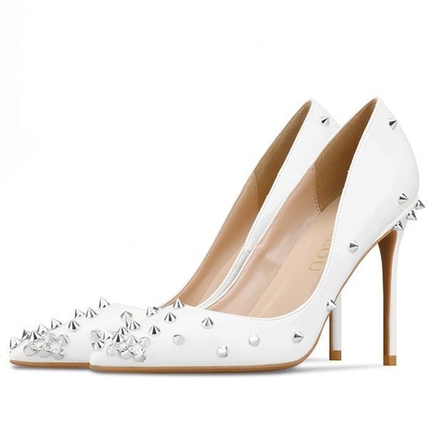 sandals fashion high heels women shoes genuine leather thin heel party rivet pointed toe pumps lady h0002 ppr7, Black
sandals fashion high heels women shoes genuine leather thin heel party rivet pointed toe pumps lady h0002 ppr7, Black