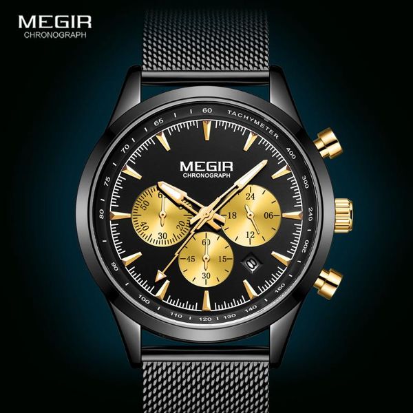 wristwatches megir fashion mesh strap sports wristwatch 2021 luxury waterproof luminous watches men black gold chronograph quartz watch 2153, Slivery;brown
wristwatches megir fashion mesh strap sports wristwatch 2021 luxury waterproof luminous watches men black gold chronograph quartz watch 2153, Slivery;brown