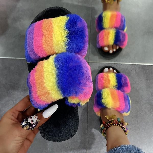 slippers spring autumn fluffy fur woman plush slip on, flat furry slides outdoor 2021 wholesale , non-slip slide, Black
slippers spring autumn fluffy fur woman plush slip on, flat furry slides outdoor 2021 wholesale , non-slip slide, Black