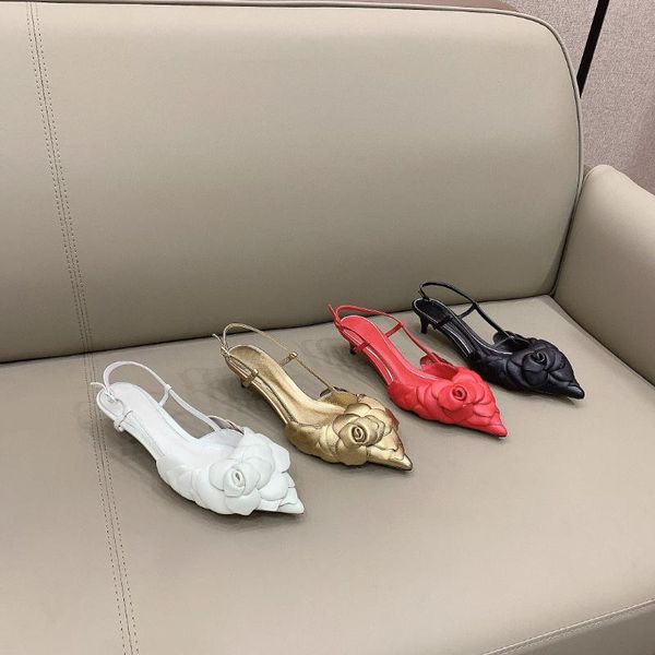 slingbacks pumps flower women fashion genuine leather buckle strap shoes pointed toe woman dress, Black
slingbacks pumps flower women fashion genuine leather buckle strap shoes pointed toe woman dress, Black