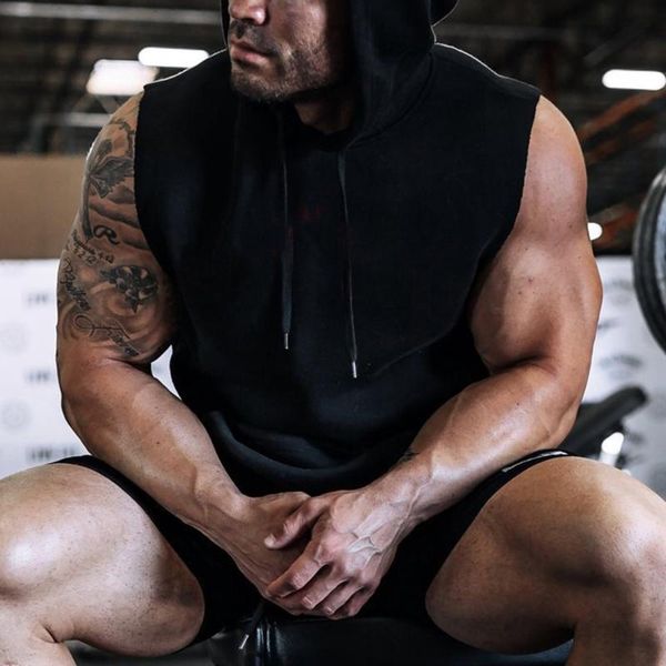 men's hoodies & sweatshirts gyms clothing mens bodybuilding hooded tank cotton sleeveless vest sweatshirt fitness workout sportswear, Black
men's hoodies & sweatshirts gyms clothing mens bodybuilding hooded tank cotton sleeveless vest sweatshirt fitness workout sportswear, Black