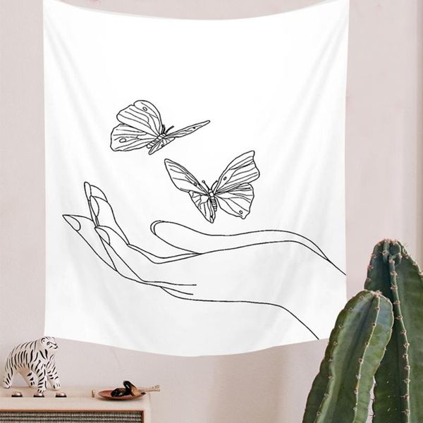 tapestries simple line tapestry white black girl flower butterfly wall hanging picnic yoga mat ins pink room home decor bed cover
tapestries simple line tapestry white black girl flower butterfly wall hanging picnic yoga mat ins pink room home decor bed cover