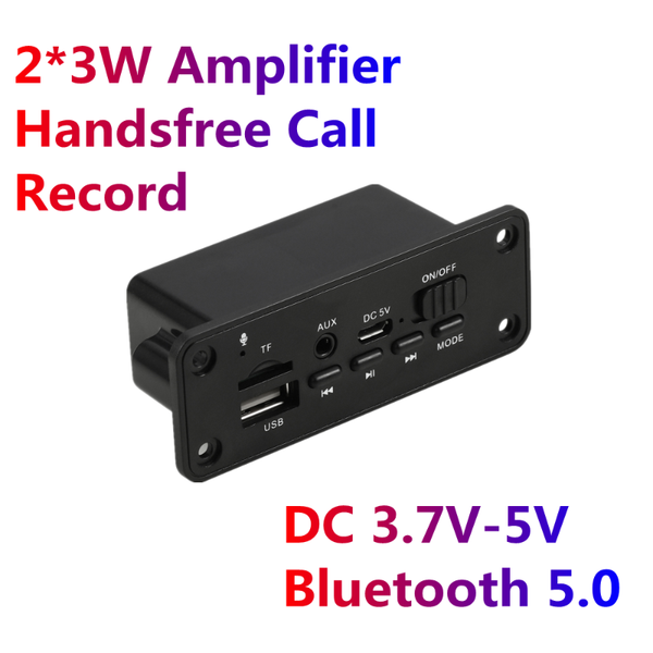 & mp4 players wireless bluetooth mp3 decoder board player with recording function dc 5v 3.7v diy shell support usb/sd/fm audio module
& mp4 players wireless bluetooth mp3 decoder board player with recording function dc 5v 3.7v diy shell support usb/sd/fm audio module