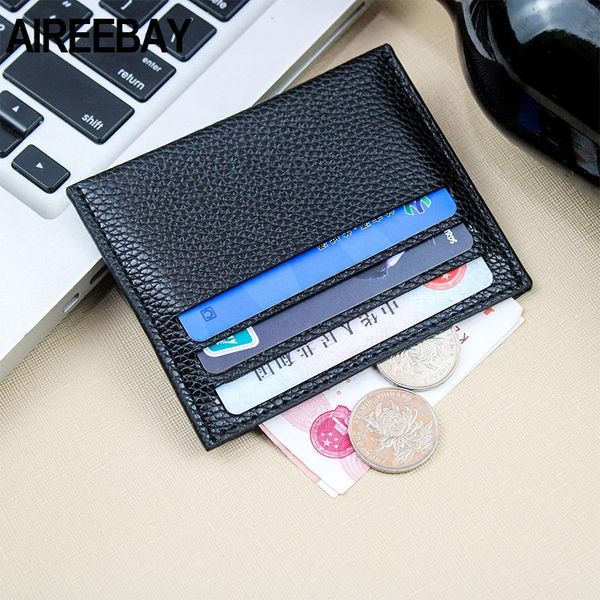 card holders aireebay small wallet men bussiness id case women lichee pattern leather bank package coin bag holder, Brown;gray
card holders aireebay small wallet men bussiness id case women lichee pattern leather bank package coin bag holder, Brown;gray