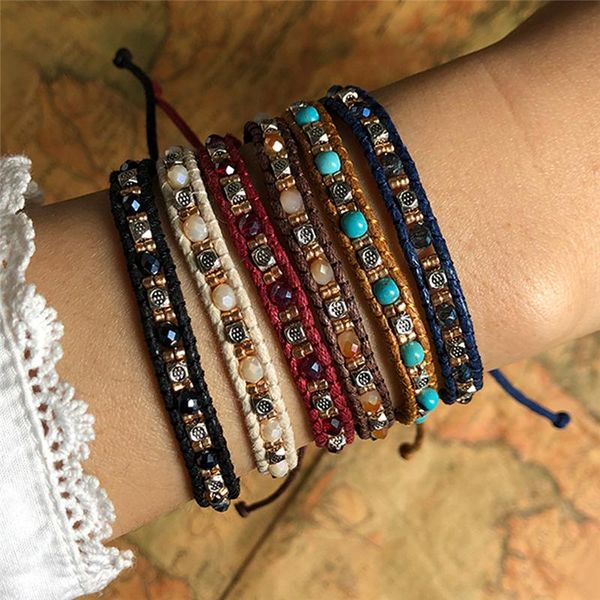 charm bracelets orztoon vintage boho ethnic colorful beads exotic for women double-strand rope handmade bracelet trendy female jewelry, Golden;silver
charm bracelets orztoon vintage boho ethnic colorful beads exotic for women double-strand rope handmade bracelet trendy female jewelry, Golden;silver