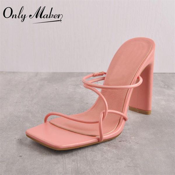 sandals onlymaker summer square toe slip-on for women matte pink narrow band knotted chunky high heels slippers concise elegant, Black
sandals onlymaker summer square toe slip-on for women matte pink narrow band knotted chunky high heels slippers concise elegant, Black