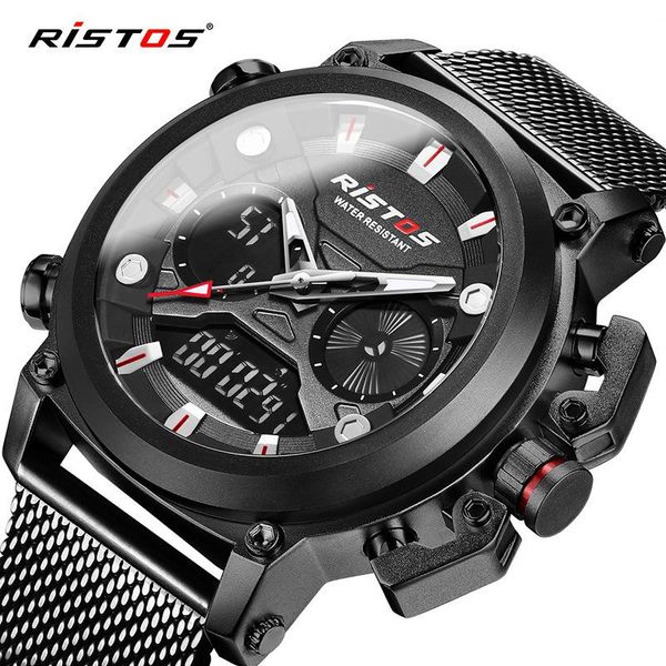 wristwatches sports men's watch fashion dual display multi-function waterproof, Slivery;brown
wristwatches sports men's watch fashion dual display multi-function waterproof, Slivery;brown