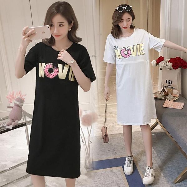 maternity & tees summer breastfeeding dress short-sleeved korean version was thin out mid-length large t-shirt, White
maternity & tees summer breastfeeding dress short-sleeved korean version was thin out mid-length large t-shirt, White