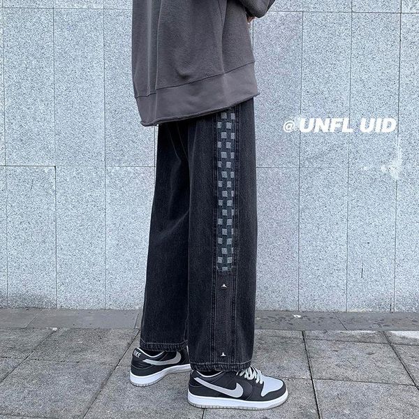 men's jeans icclek straight-leg autumn style pants high street trousers patchwork plus size, Blue
men's jeans icclek straight-leg autumn style pants high street trousers patchwork plus size, Blue