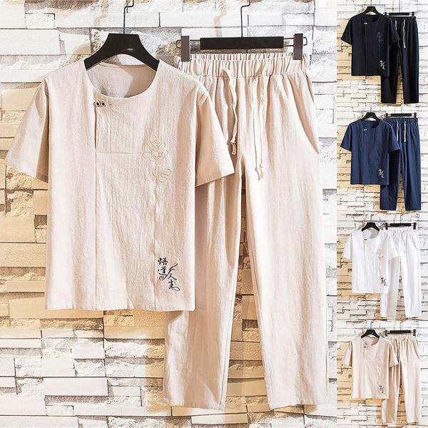 men's tracksuits men summer cotton sets and short sleeve long pants fashion comfortable suit streetwear casual suits 2 pieces, Gray
men's tracksuits men summer cotton sets and short sleeve long pants fashion comfortable suit streetwear casual suits 2 pieces, Gray