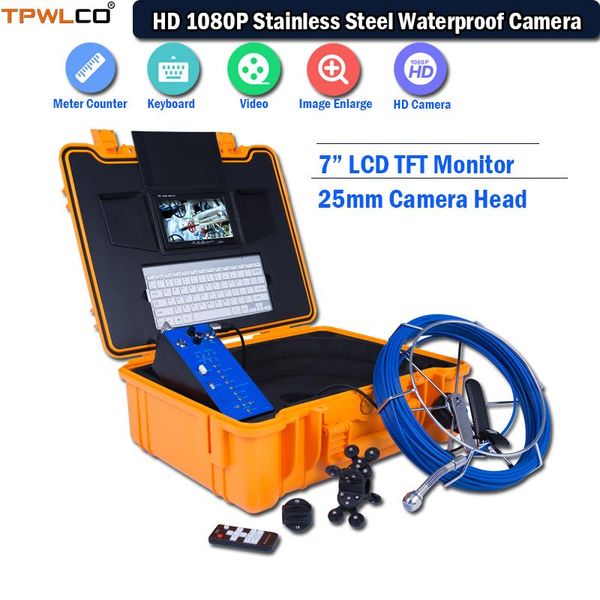 waterproof 25mm industrial inspection camera 7" lcd tft drain system 20m cable with keyboard/dvr/sun-visor ip cameras
waterproof 25mm industrial inspection camera 7" lcd tft drain system 20m cable with keyboard/dvr/sun-visor ip cameras