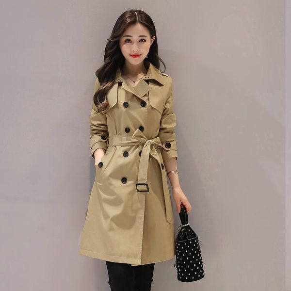 women's trench coats classic khaki coat women fashion lace up double breasted long lady loose plus size windbreaker 2021 autumn ne, Tan;black
women's trench coats classic khaki coat women fashion lace up double breasted long lady loose plus size windbreaker 2021 autumn ne, Tan;black