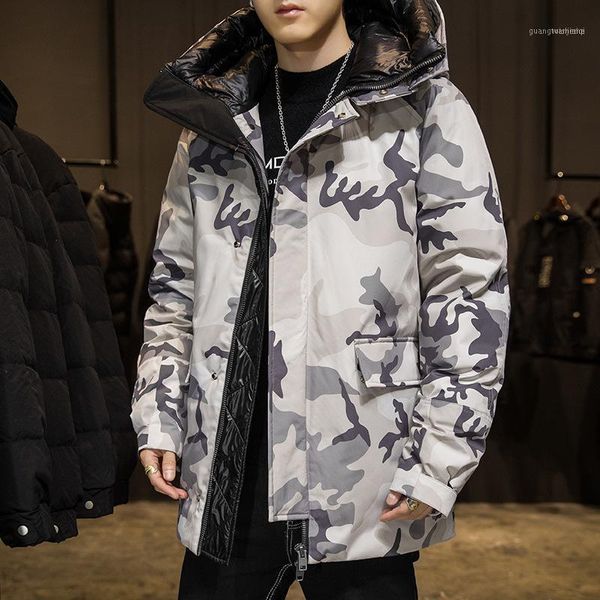 down jacket for men winter short hooded thick medium and long white duck camouflage overalls men1, Black
down jacket for men winter short hooded thick medium and long white duck camouflage overalls men1, Black