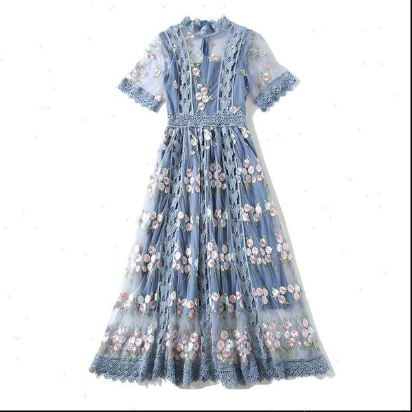women dresses summer runway flower embroidery dress womens flare sleeve stand floral blue hollow out embroidered long mesh, Black;gray
women dresses summer runway flower embroidery dress womens flare sleeve stand floral blue hollow out embroidered long mesh, Black;gray