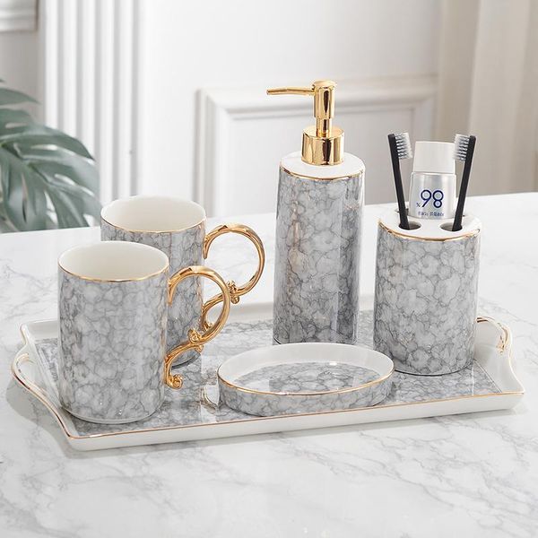 european style couple ceramic bathroom five-piece toothbrushing cup lotion bottle toothbrush holder soap dish tray light luxury bath accesso
european style couple ceramic bathroom five-piece toothbrushing cup lotion bottle toothbrush holder soap dish tray light luxury bath accesso