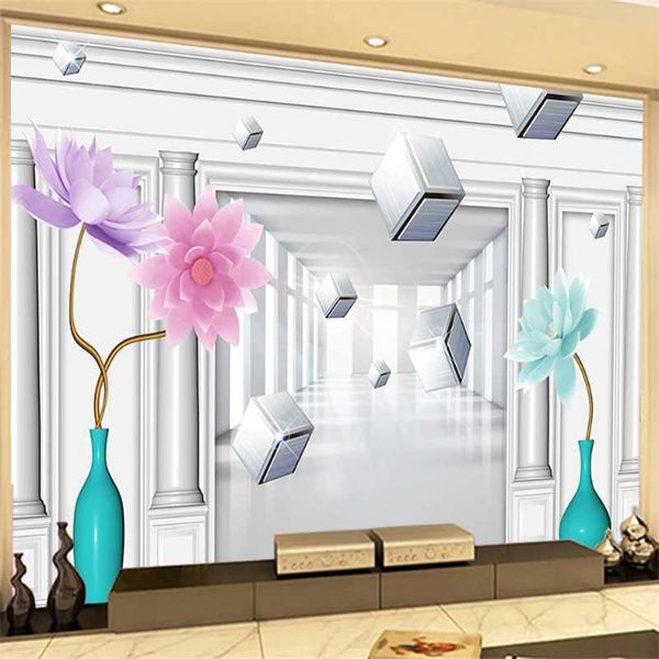 wallpapers wellyu custom large-scale mural 3d three-dimensional space vase lotus flower tv sofa background wallpaper
wallpapers wellyu custom large-scale mural 3d three-dimensional space vase lotus flower tv sofa background wallpaper