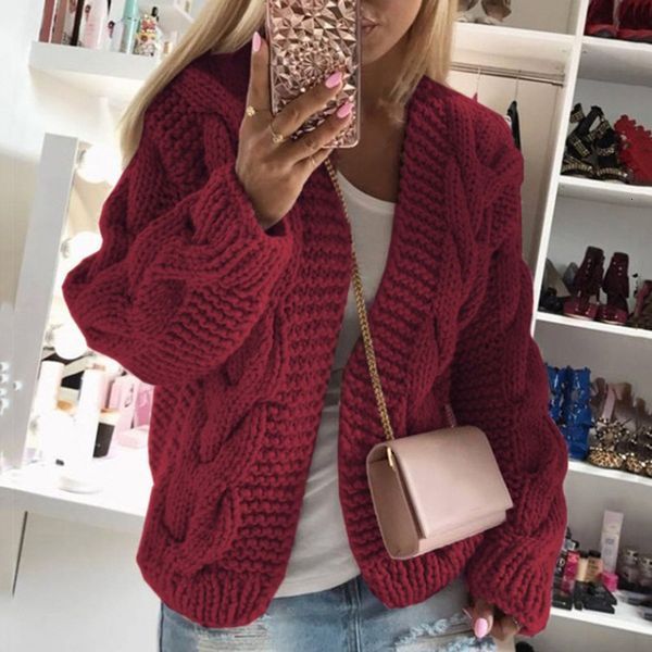 women's sweaters female cardigan sweater with retro torsion, casual warm jacket for fall and winter i95l, White;black
women's sweaters female cardigan sweater with retro torsion, casual warm jacket for fall and winter i95l, White;black