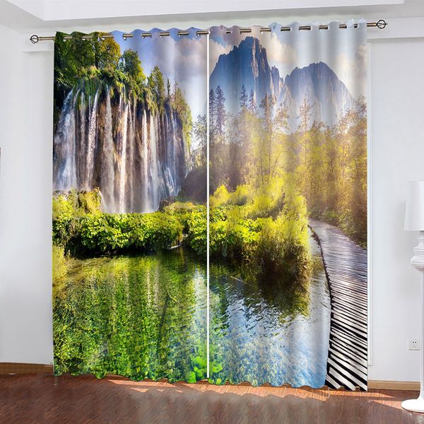 custom 3d blackout curtain landscape fashion mountain green water show waterfall p living room bedroom study decor
custom 3d blackout curtain landscape fashion mountain green water show waterfall p living room bedroom study decor