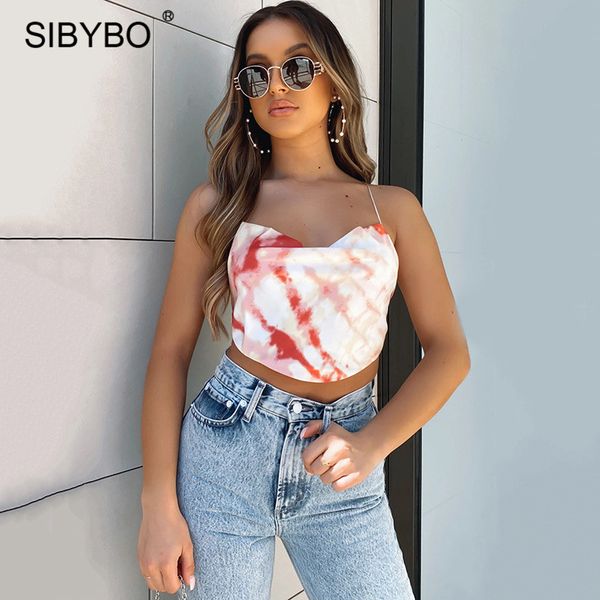 sibybo tie dye print lace up crop women sleeveless backless tanks summer streetwear female short vest tee 2021, Black;white
sibybo tie dye print lace up crop women sleeveless backless tanks summer streetwear female short vest tee 2021, Black;white