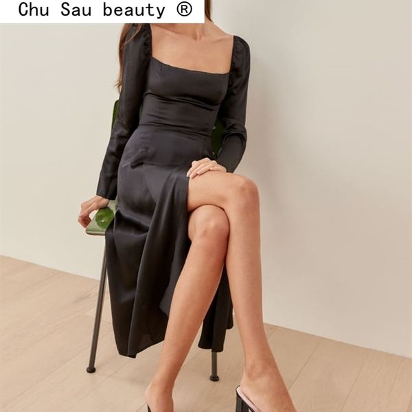 fashion french style party evening black square collar midi dress women long sleeve elastic back split dresses female 210508, Black;gray
fashion french style party evening black square collar midi dress women long sleeve elastic back split dresses female 210508, Black;gray