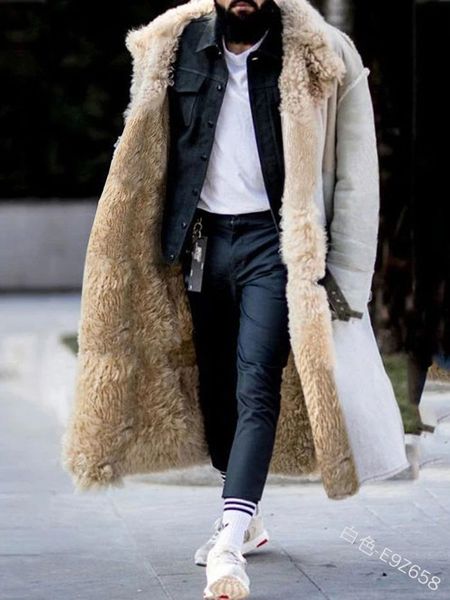men's trench coats men coat pocket long thick furry lapel frosted velvet warm solid color single-breasted street hipster autumn and win, Tan;black
men's trench coats men coat pocket long thick furry lapel frosted velvet warm solid color single-breasted street hipster autumn and win, Tan;black