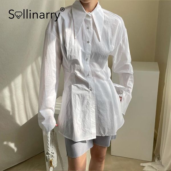women's blouses & shirts sollinary fashion white women 2021 autumn long sleeves turn down collar oversized blouse office lady single br
women's blouses & shirts sollinary fashion white women 2021 autumn long sleeves turn down collar oversized blouse office lady single br