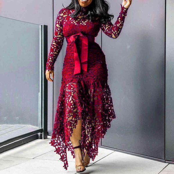 dressed in women's lace sleeve long collar high ankle with zipper red black wine belt asymmetrical dress zf3c, Black;gray
dressed in women's lace sleeve long collar high ankle with zipper red black wine belt asymmetrical dress zf3c, Black;gray