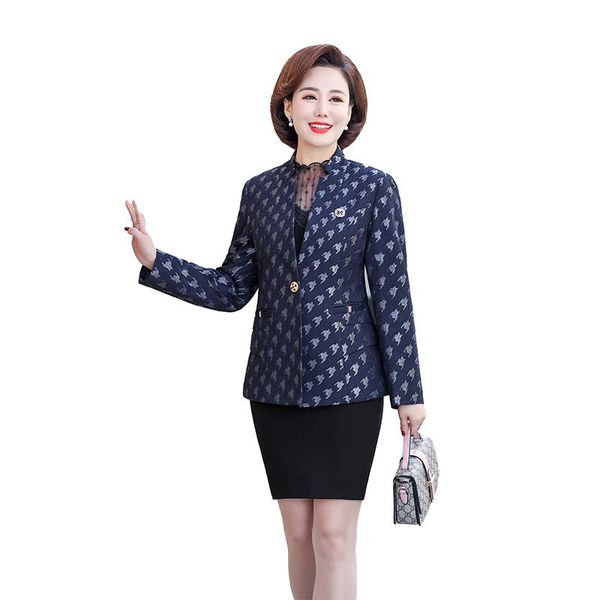 women jacket 2021 spring autumn fashion casual blue coat female middle aged business jackets woman clothing women's, Black;brown
women jacket 2021 spring autumn fashion casual blue coat female middle aged business jackets woman clothing women's, Black;brown