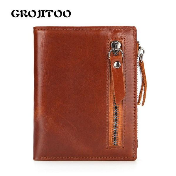genuine leather wallet men's short multi-functional zipper bag oil wax cowhide wallets, Red;black
genuine leather wallet men's short multi-functional zipper bag oil wax cowhide wallets, Red;black