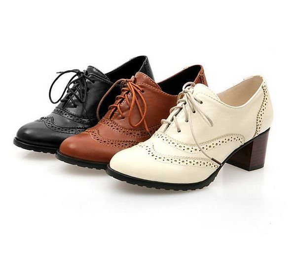 dress shoes ladies faux leather style oxfords retro casual womens lace up middle coarser heel shoe, Black
dress shoes ladies faux leather style oxfords retro casual womens lace up middle coarser heel shoe, Black