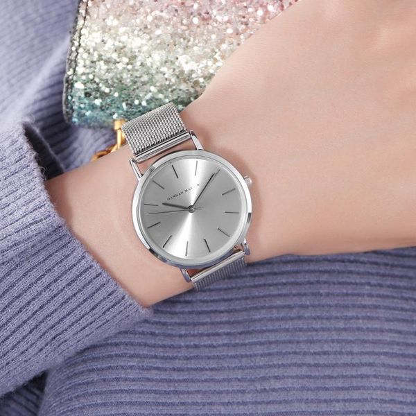 wristwatches 2021 ultra-thin women's watch luxury rose gold elegant slim ladies quartz wristwatch stainless steel mesh belt female cloc, Slivery;brown
wristwatches 2021 ultra-thin women's watch luxury rose gold elegant slim ladies quartz wristwatch stainless steel mesh belt female cloc, Slivery;brown