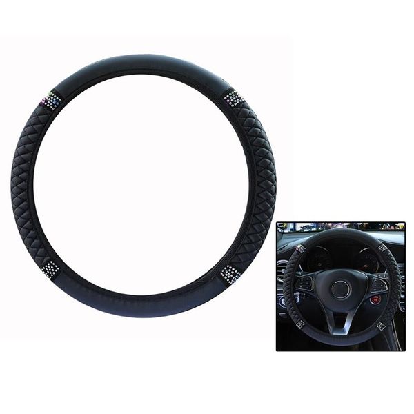 steering wheel covers car cover pu leather diamond black protector 15\"/38cm accessories
steering wheel covers car cover pu leather diamond black protector 15\"/38cm accessories