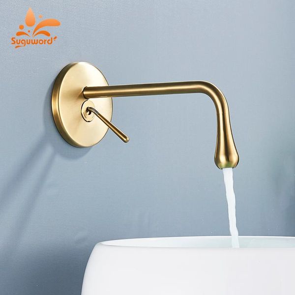 suguword brushed golden basin faucet wall mounted raindrop design luxurious nordic and cold water mixer tap for bathroom sink faucets
suguword brushed golden basin faucet wall mounted raindrop design luxurious nordic and cold water mixer tap for bathroom sink faucets