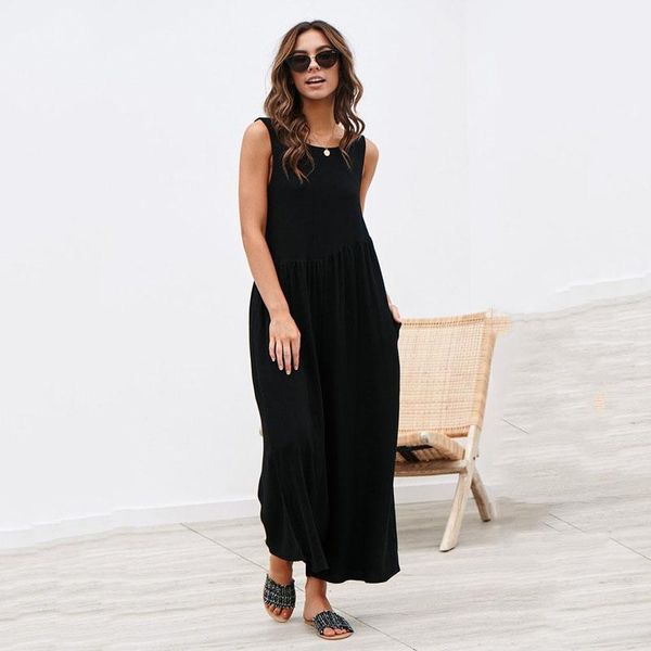 women's jumpsuits & rompers 2021 summer jumpsuit women long overalls beach loose casual solid boho sleeveless female wide leg pants, Black;white
women's jumpsuits & rompers 2021 summer jumpsuit women long overalls beach loose casual solid boho sleeveless female wide leg pants, Black;white