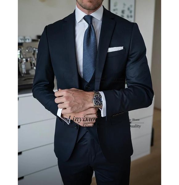 men's suits & blazers fashion navy blue mens formal 3 piece business blazer slim fit wedding groom tuxedos jacket vest pants set costum, White;black
men's suits & blazers fashion navy blue mens formal 3 piece business blazer slim fit wedding groom tuxedos jacket vest pants set costum, White;black